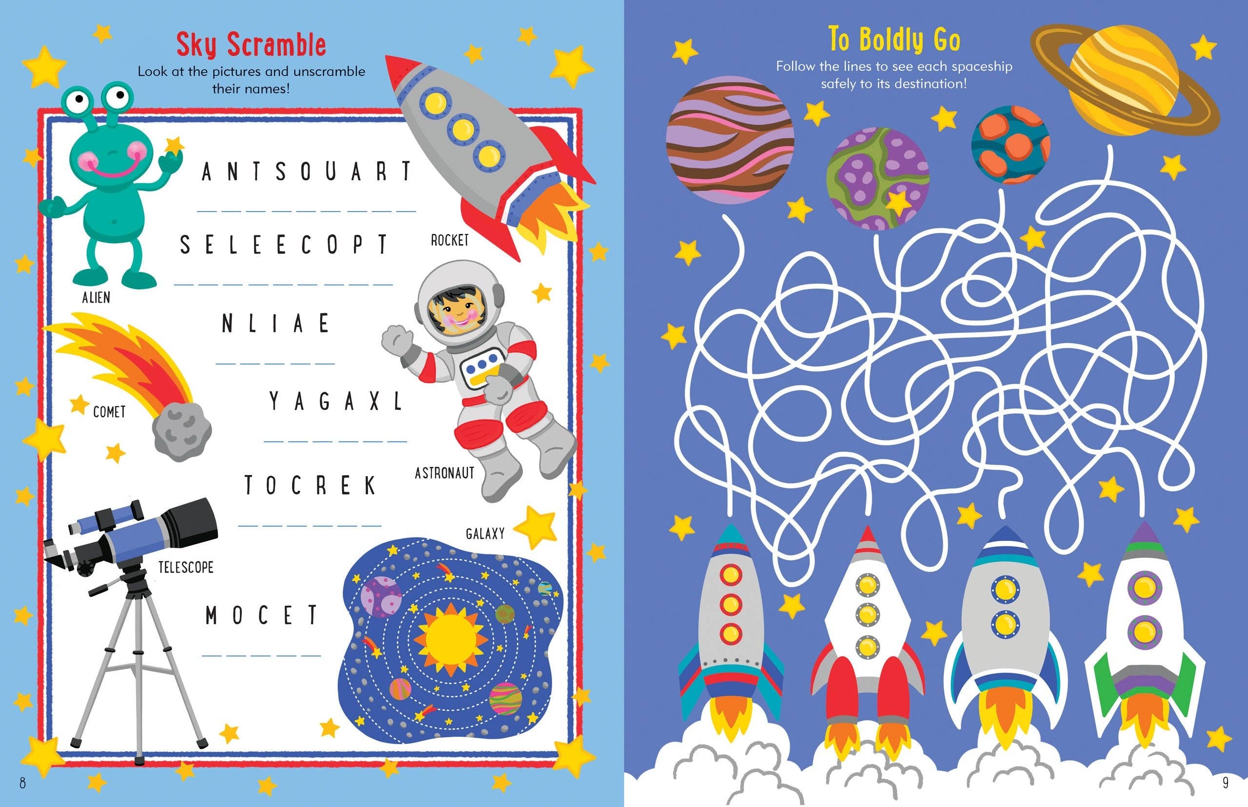 Peter Pauper Press - Wholesale Coloring & Activity Book - Kids & Baby - Outer Space Activity Book3