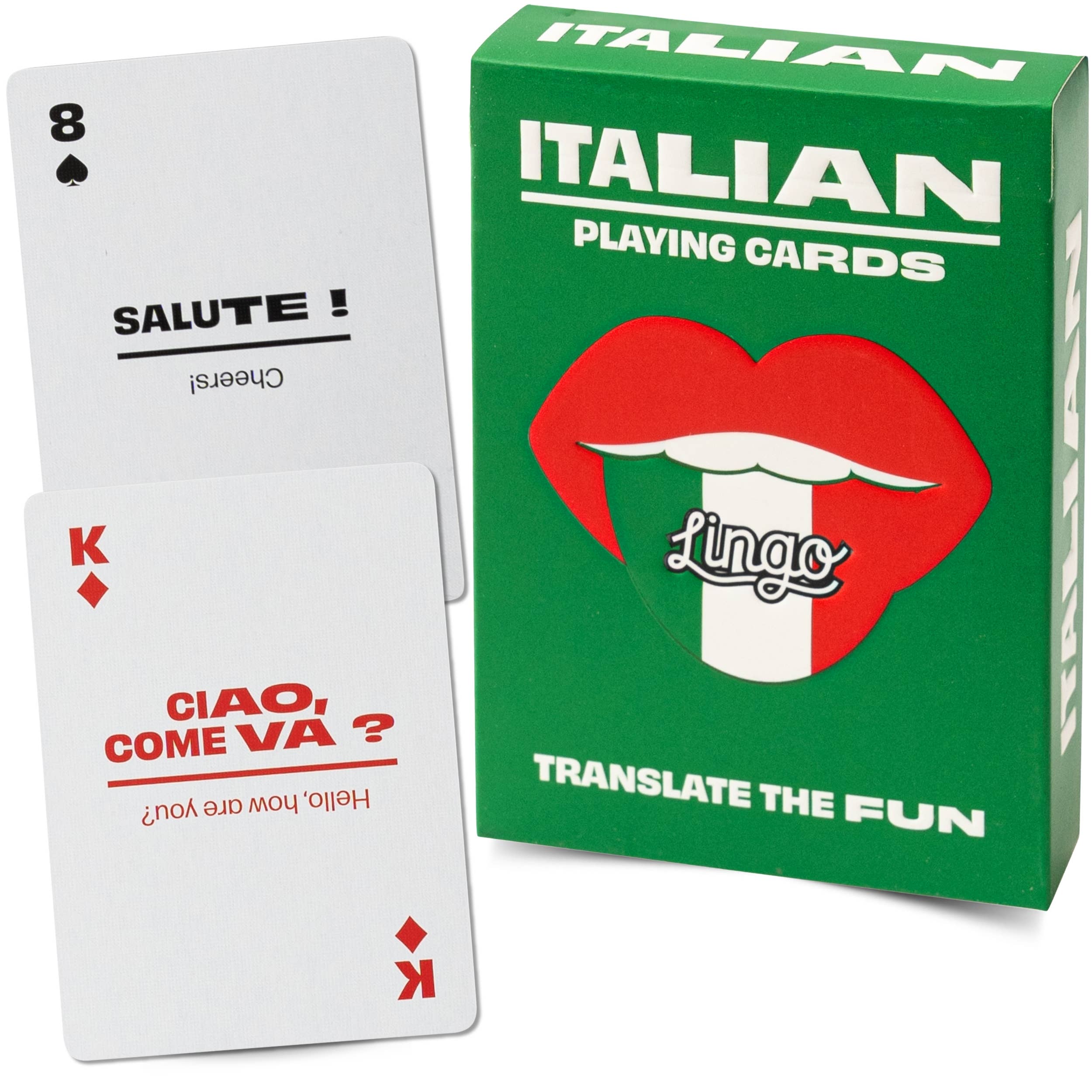 Lingo Playing Cards - Vente Jeu de cartes - Cartes à jouer de voyage italiennes1