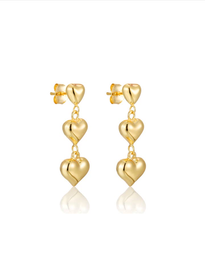 Heart Drop Earrings for wholesale by Tilary Limited