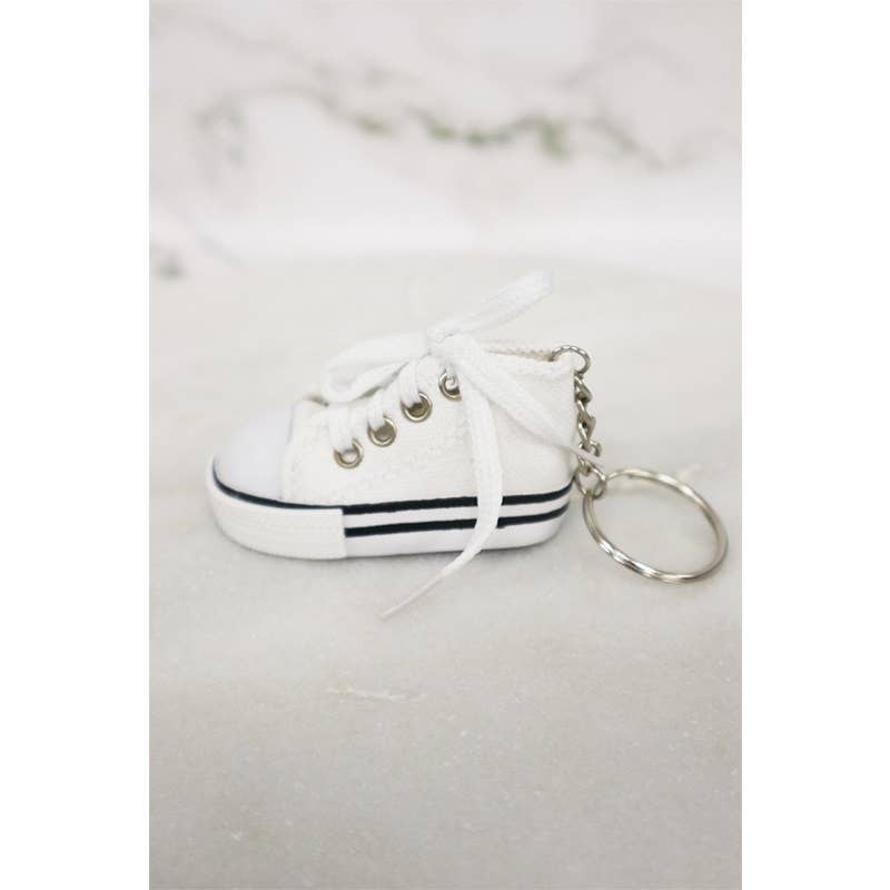 MIX COLOR Canvas Rubber Sole Sneakers Novelty Key Chain for wholesale on Faire4