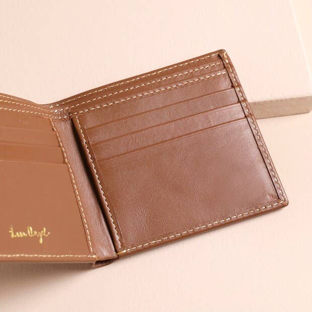 Lisa Angel - Wholesale Wallet - Men's - Men's Leather Wallet and Keyring Gift Set in Tan5