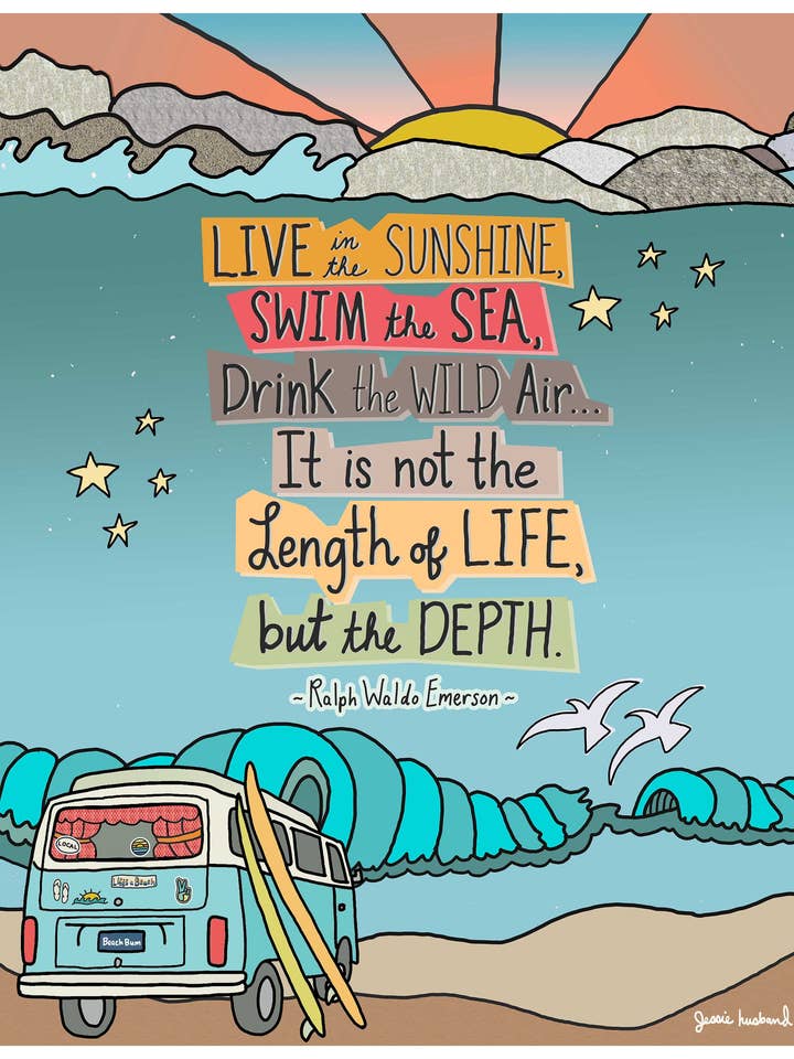 Ralph Waldo Emerson citazione arte per la vendita all'ingrosso da parte di jessie husband