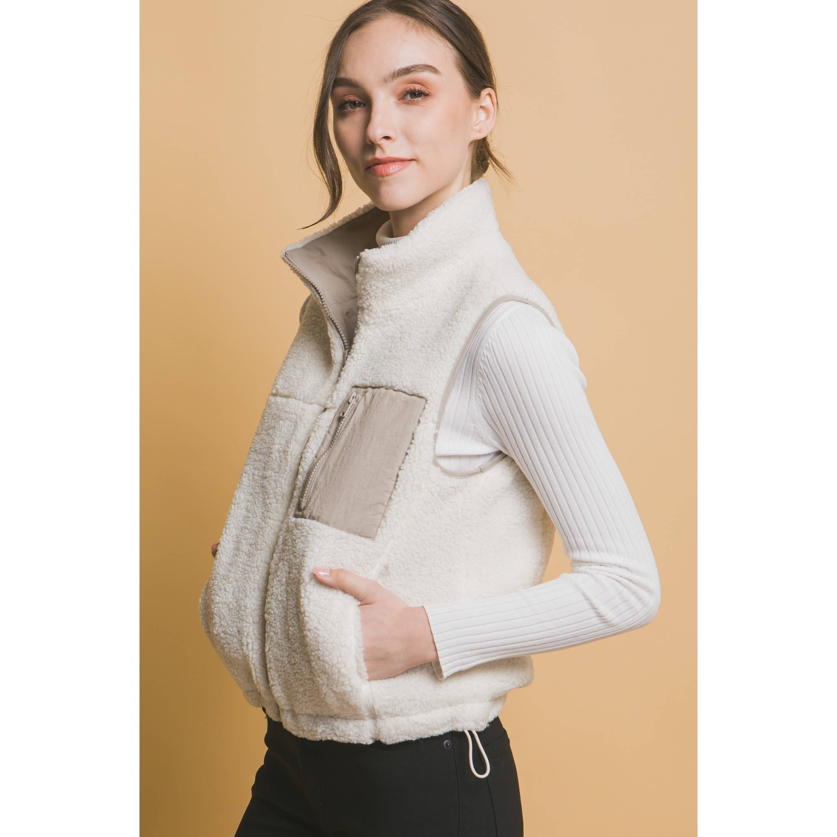 Timeless - Wholesale Outerwear Vest - Women's - Reversible Fleece Vest With Pockets8