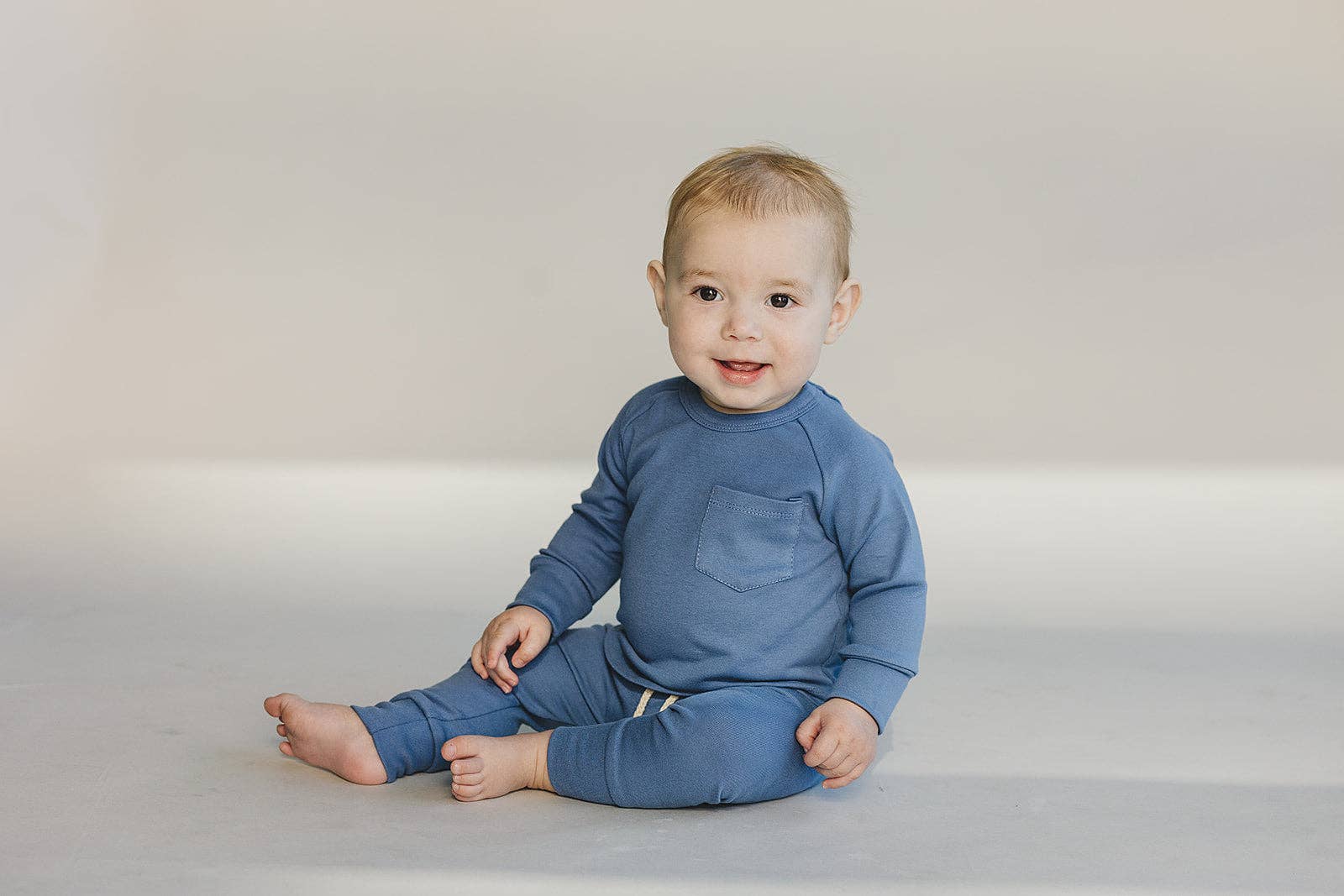 Lucky Panda Kids - Venta al por mayor Conjuntos de ropa cómoda - Niños - Conjunto de descanso | Azul océano11