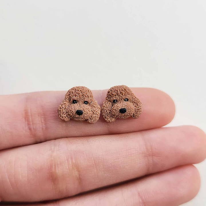 NoomCottageClay - Wholesale Stud/Post Earrings - Toy Poodle Stud Earrings | Cute Dog Jewelry11