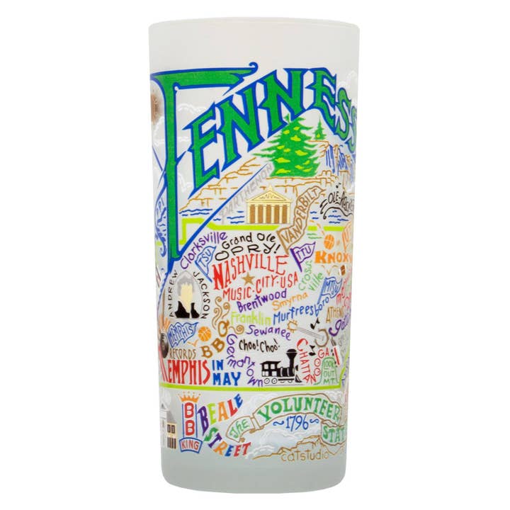 Tennessee Drinking Glass for wholesale by catstudio