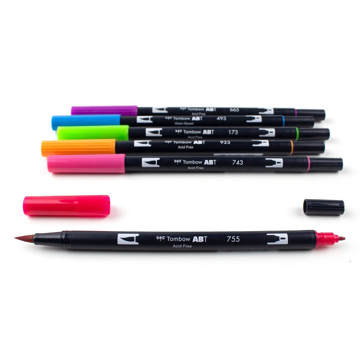 Hand Lettered Design - Wholesale Marker - Bright 6-pack - Dual Brush Pens1