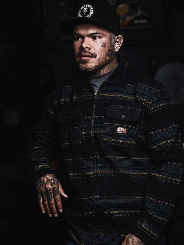 BLACK Orion Heavyweight Flannel Jacket for wholesale on Faire0