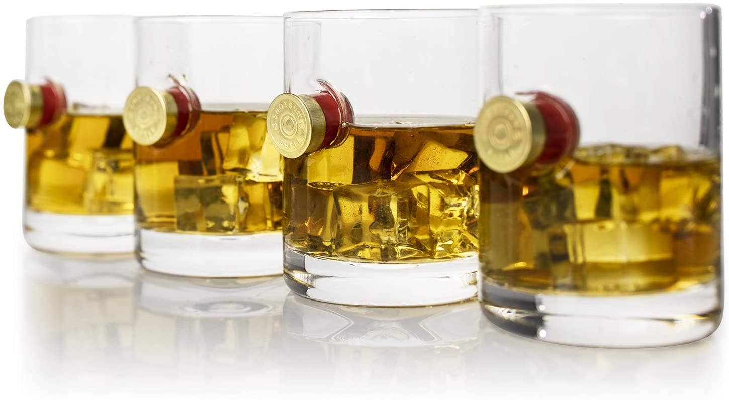 The Wine Savant /  Khen Glassware - Wholesale Decanter - Rifle Whiskey Decanter Set 600 ml & Whiskey 12 oz Shotgun5