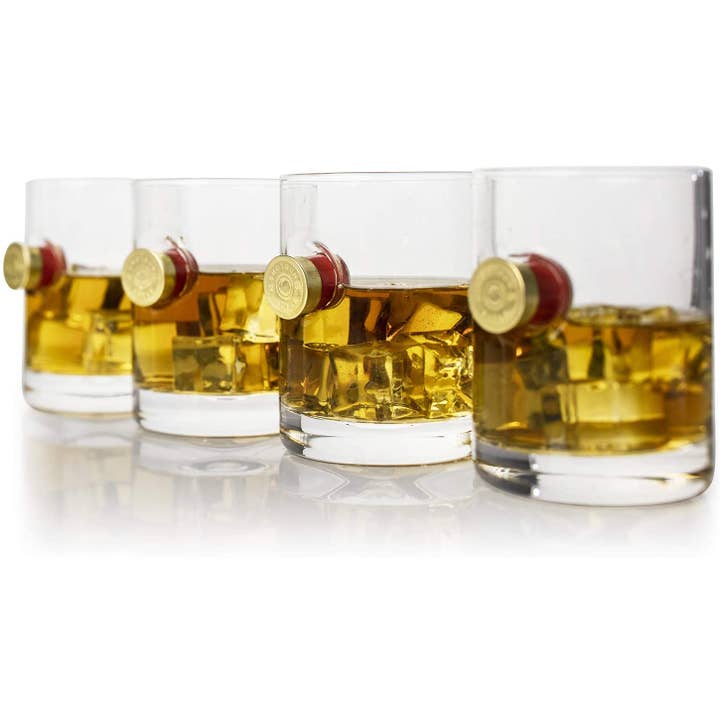 The Wine Savant / Khen Glassware - Wholesale Decanter - Rifle Whiskey Decanter Set 600 ml & Whiskey 12 oz Shotgun5