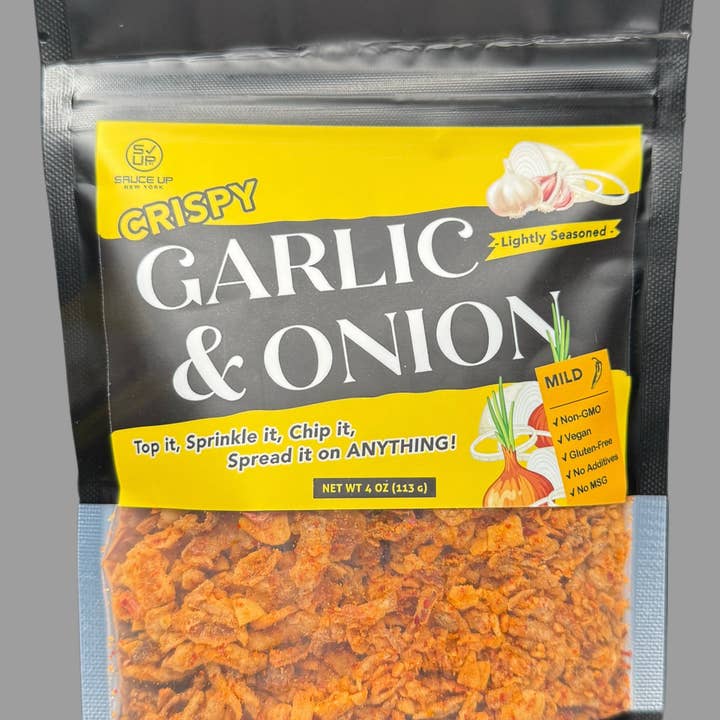 100% Ægte Sprød Hvidløg & Løg (Mild) - Topping! for engroshandel hos SAUCE UP NEW YORK