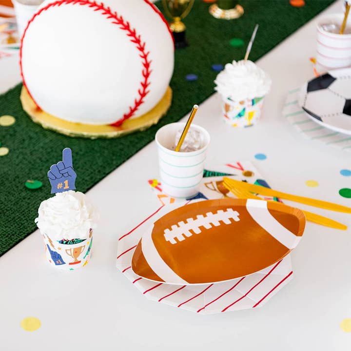Jollity & Co. + Daydream Society - Wholesale Disposable Plate - Good Sport Small Football Plates - 8 Pk.1
