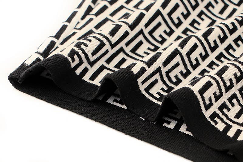 Flerfärgad DR020 Stickad klänning med hög midja Slim-fit Stickad Stickad Stickad Klänning för wholesale på Faire9