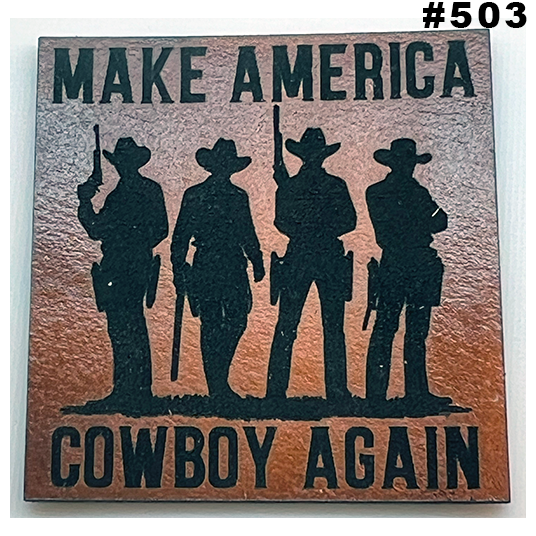 Wild Heritage Apparel - Venta al por mayor Accesorio para sombrero - Hombre - Parche de sombrero de cuero grabado personalizado19