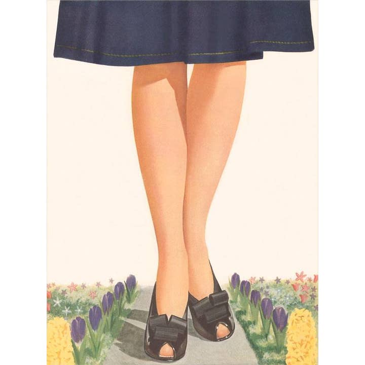 Found Image Press - Wholesale Stationery/Notecard Set - Greeting Card AM-657 Legs of Giantess in Garden