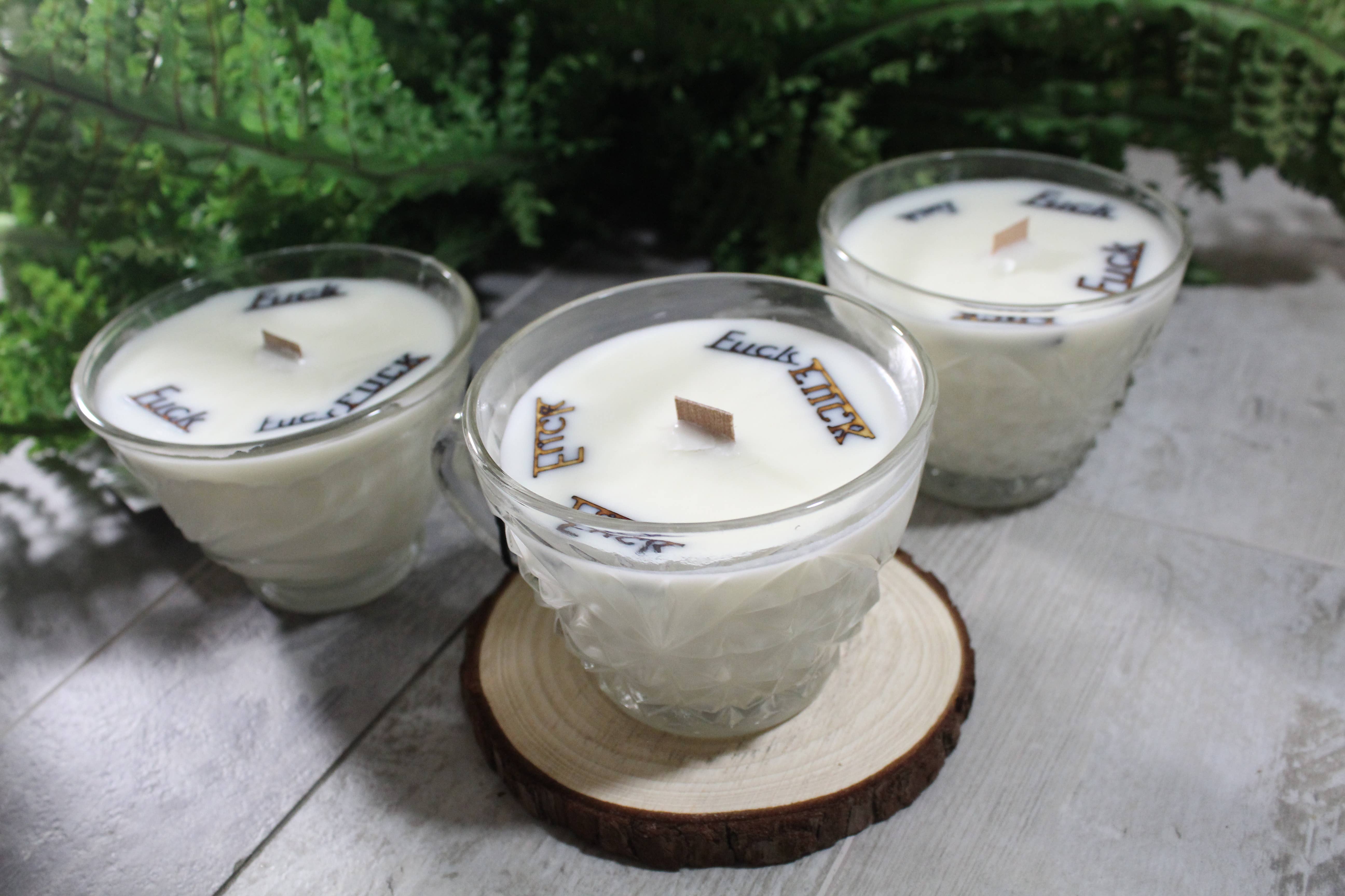 Raven Design - Vendita all'ingrosso Candela in vasetto - Fuck Candle //Candela da tè vintage da 5 once0