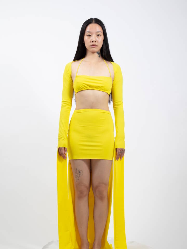 LL.12503 STRAIGHT SKIRT LONG CUT OUT for wholesale by Lieu Le