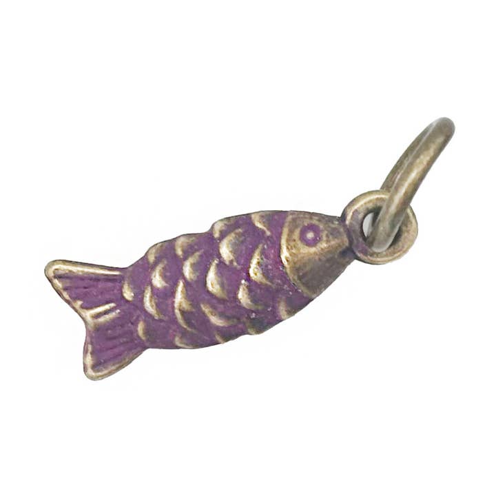 Fish Beach Charm (available with bracelet or necklace) for wholesale by Gleeful Peacock