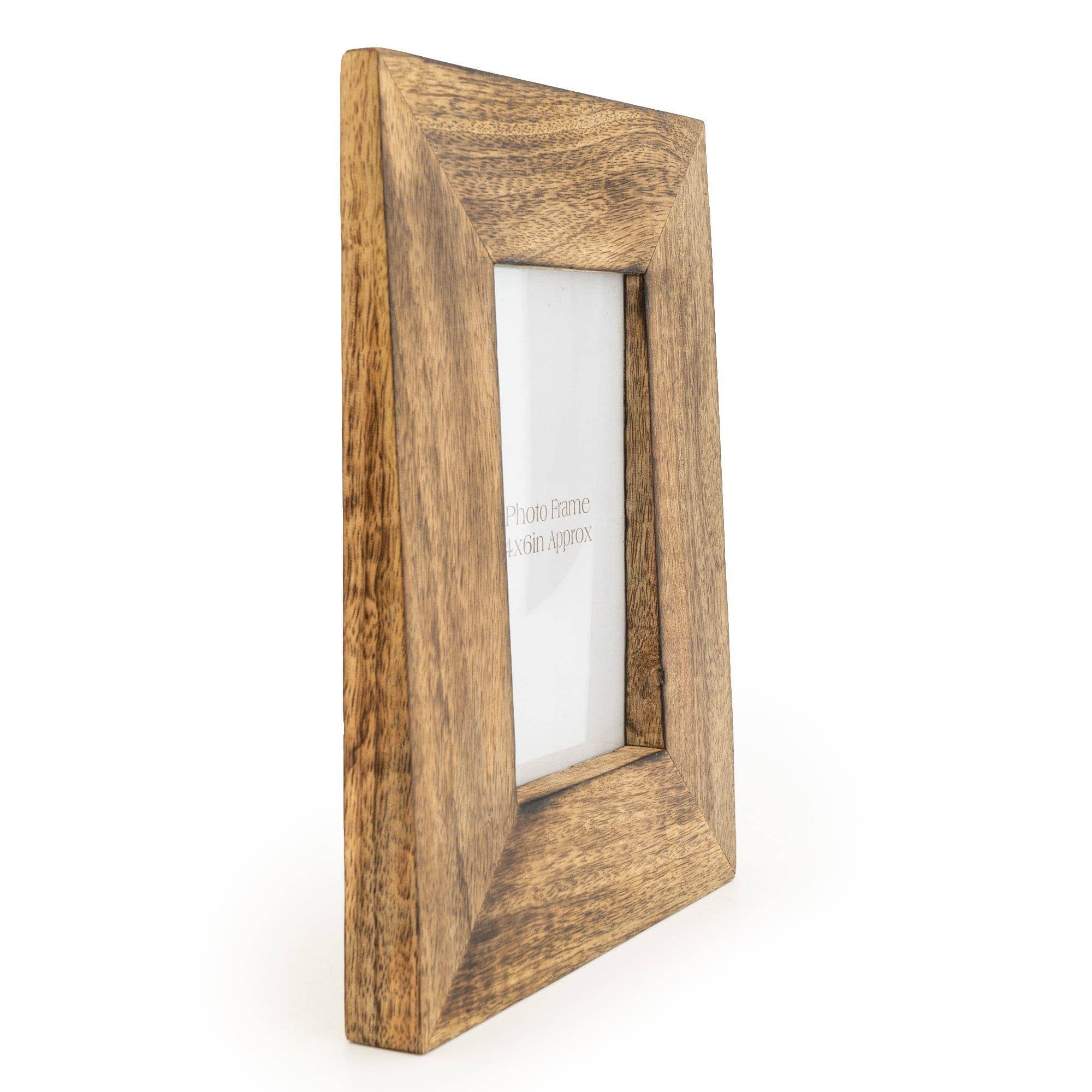 Candlelight Products Ltd – wholesale Picture frame – Dark Brown Wedge Photo Frame Mango Wood 4x6" 6PK2