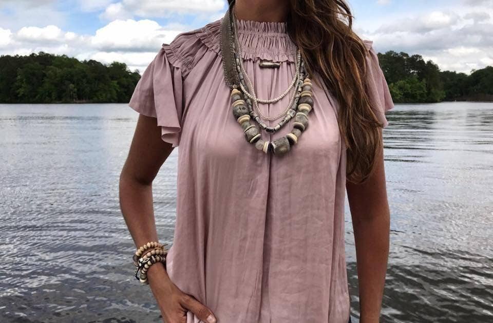 Twine & Twig – wholesale Pärlband/Pärlhalsband – Mid Classic Halsband | Mist Batik3