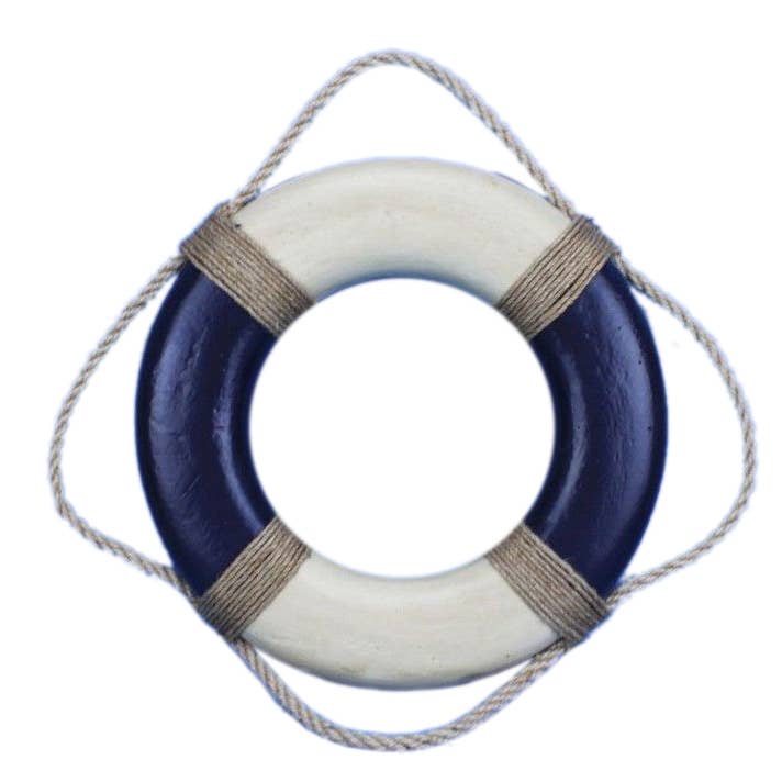 Adorno navideño decorativo vintage azul y blanco para venta al por mayor de Hampton Nautical
