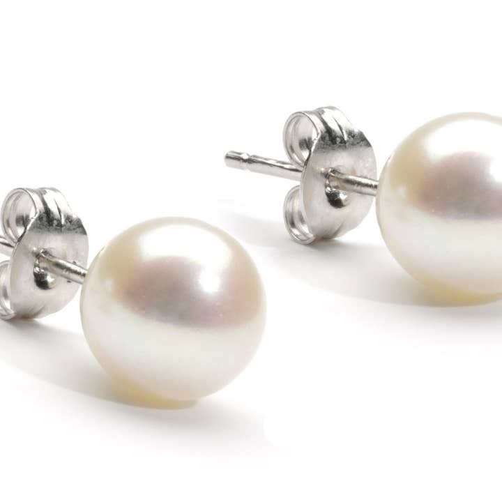 CREAM Swarovski® Pearl Earrings 8mm for wholesale by Glimmering Handmade