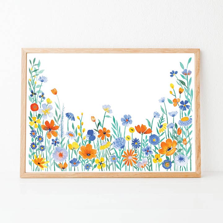 Anna Lau Art - Wholesale Art Print - Turqouise Wonderland: A5 / A4 Watercolour Flower Art Print0