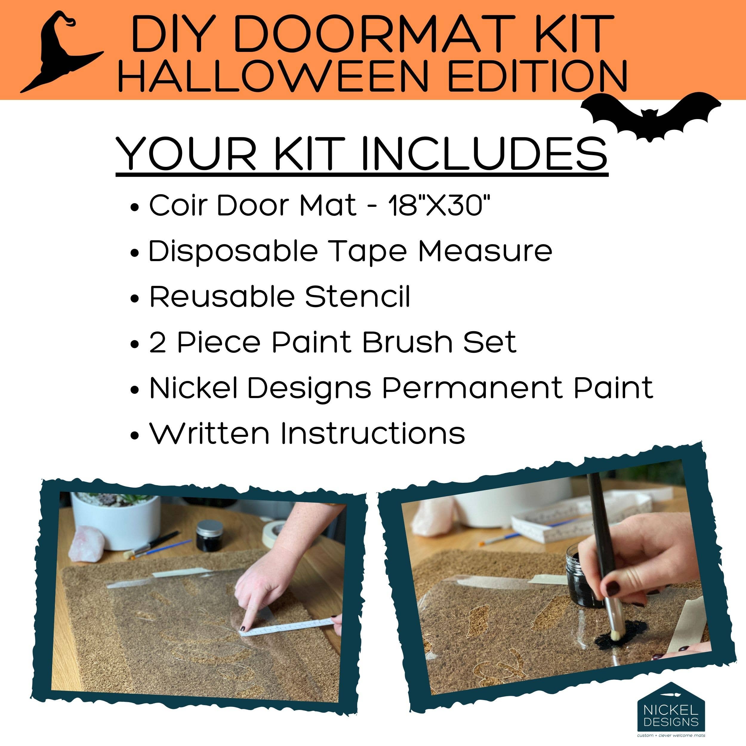 Nickel Designs Doormats - Wholesale DIY Craft Kit - Halloween DIY Doormat Kit - Paint Your Own Doormat Kit 2