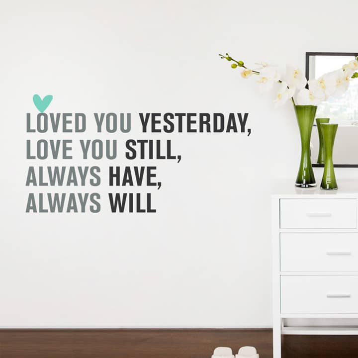 Love You Always Quote Decal for wholesale by Simple Shapes