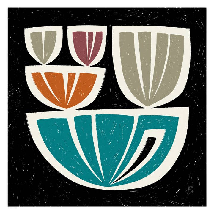 "Flora Stack 04" Print AP200613 for wholesale by Abstract Pursuits