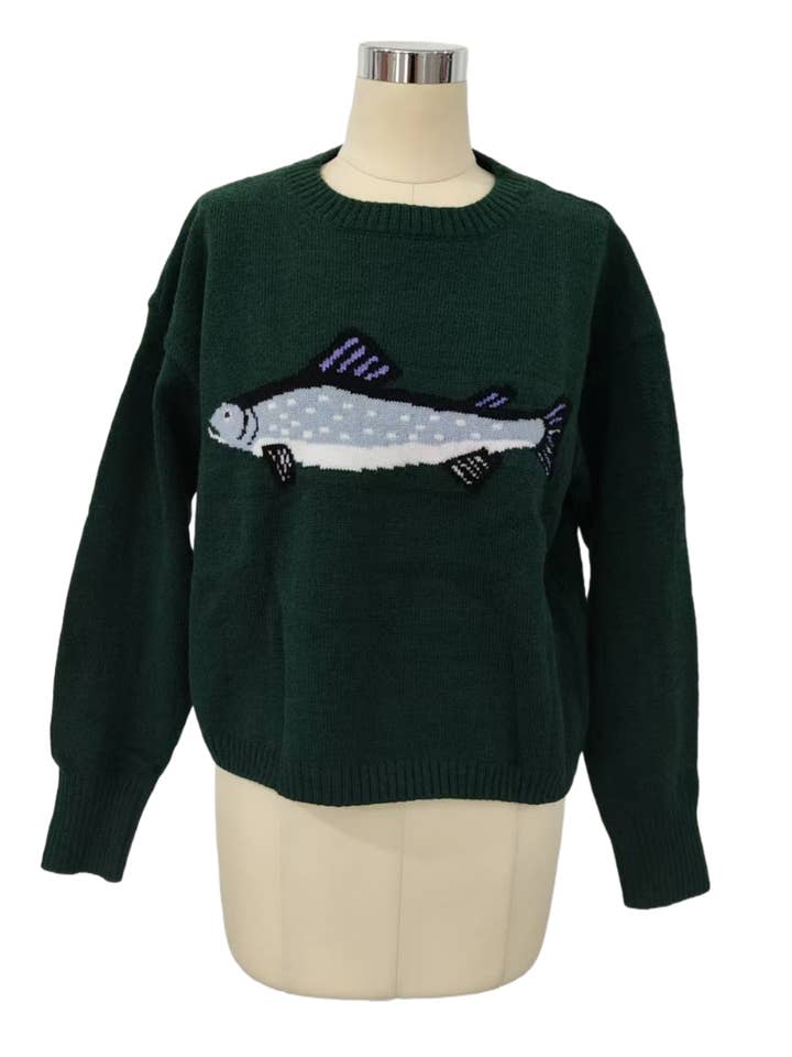 Ocean Fisherman Sardine pattern crewneck knit sweater and other Purchase Wholesale sardine sweater. Free Returns & Net 60 Terms on Faire trending on Faire.