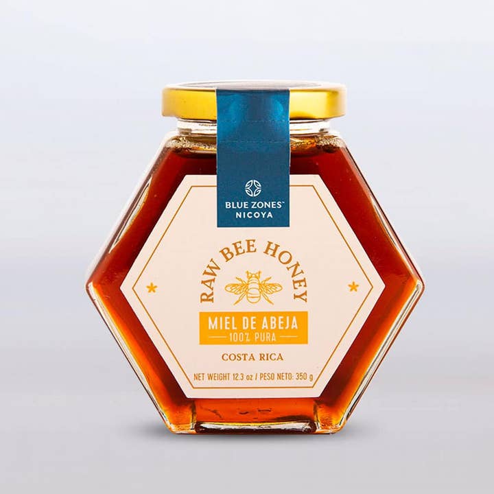 Miel cru d'abeilles sauvages Nicoya Blue Zones 12,3 oz (350 g) pour la vente par Blue Zones Nicoya