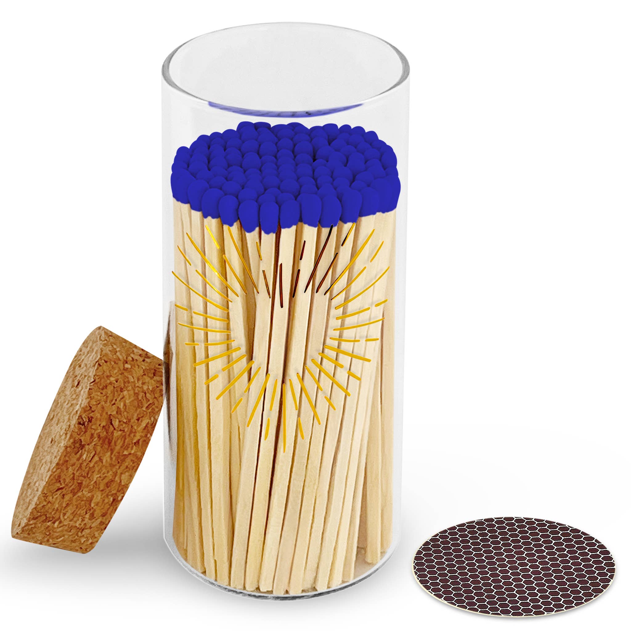 Thankful Greetings – wholesale Tändsticka – Guldtryck med 4" tändstickor & stor korktoppburk16