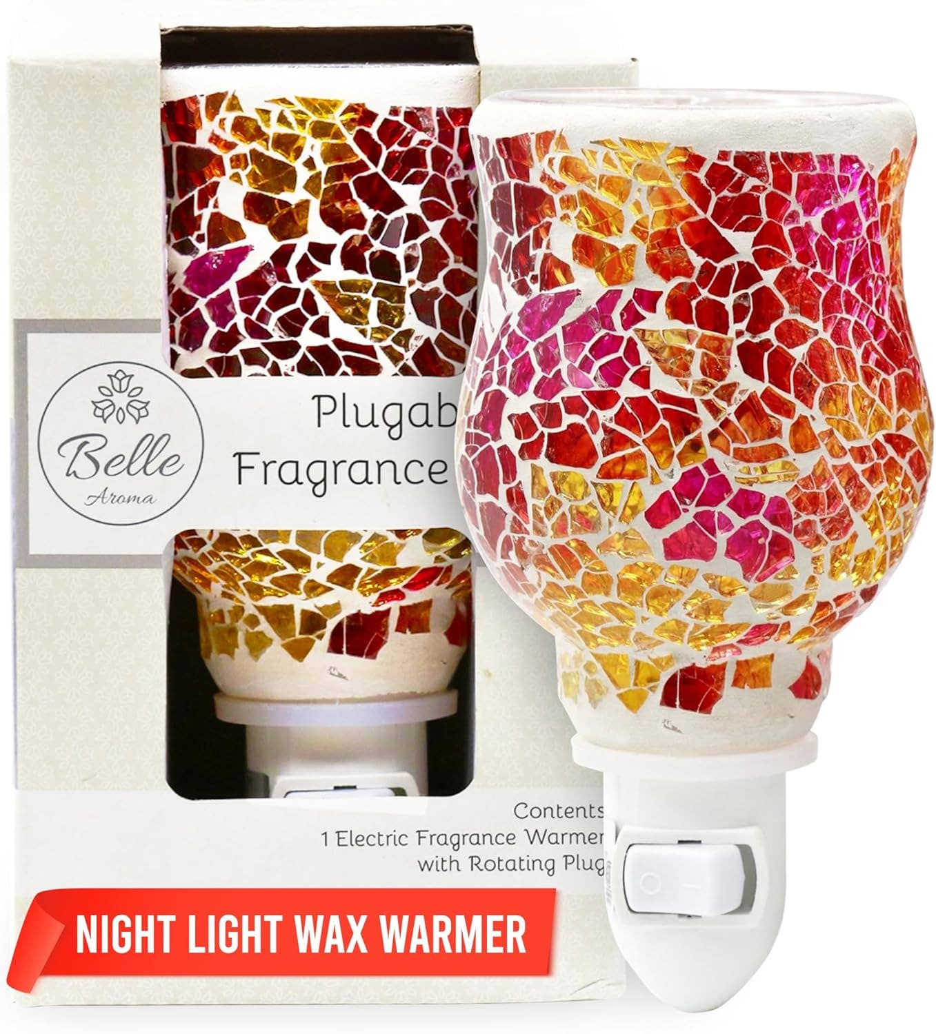 Belle Aroma® - Wholesale Wax Warmer - Plugables® Fragrance Vase - Pink/Gold Mosaic Wax Warmer