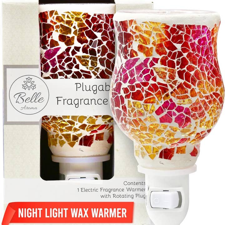 Plugables® Fragrance Vase - Pink/Gold Mosaic Wax Warmer for wholesale by Belle Aroma®