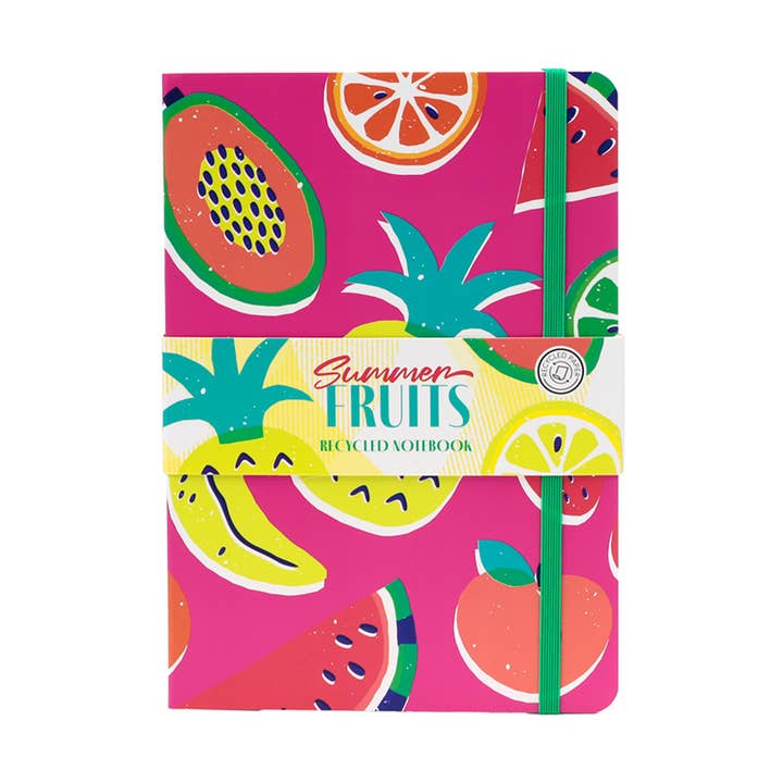 Summer Fruits Recycled Paper Notepad for wholesale by Puckator EU