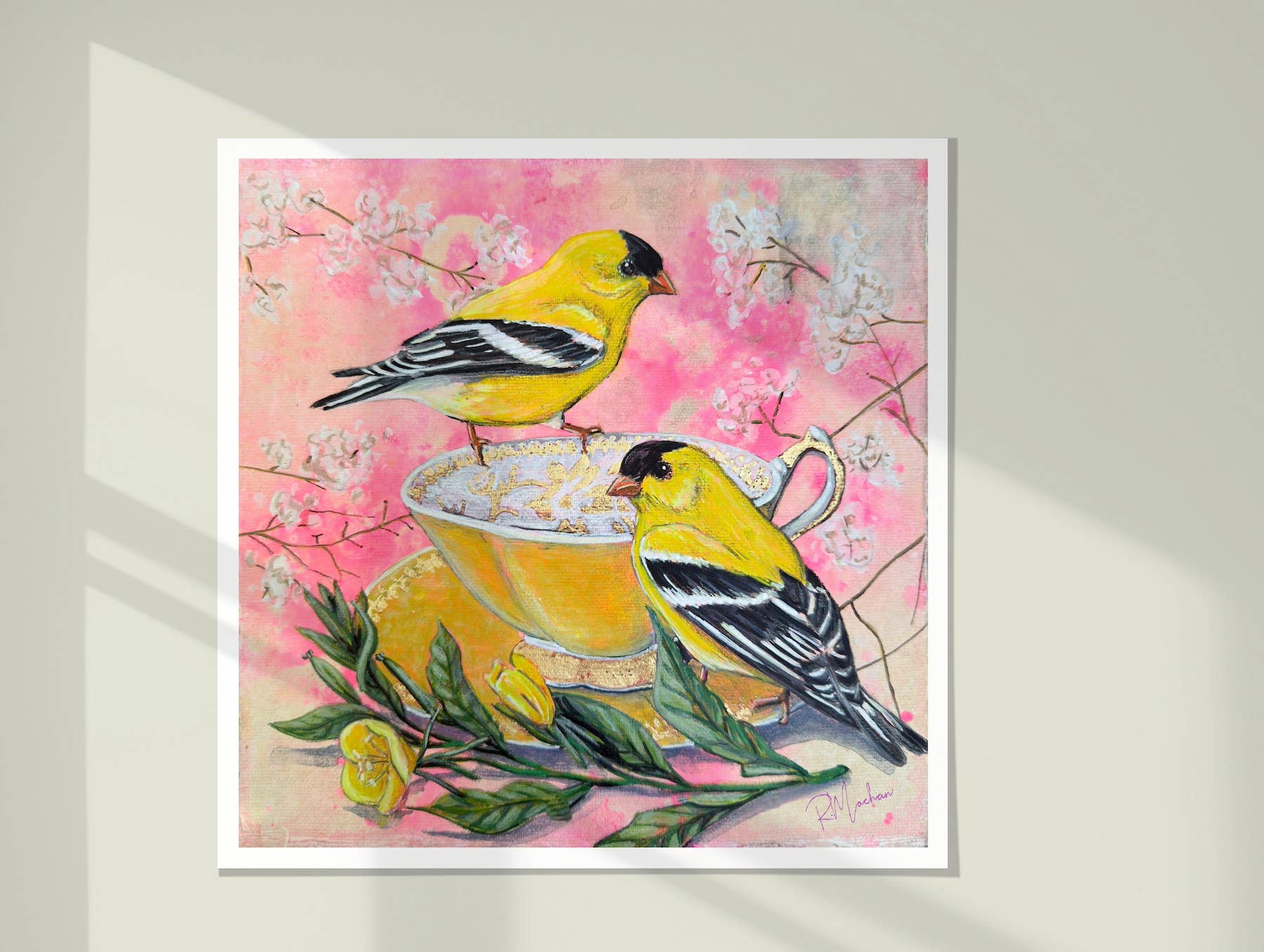 R.Machan Fine Art - Wholesale Art Print - "Tea For Two" 16"x16" Giclée Poster Print1