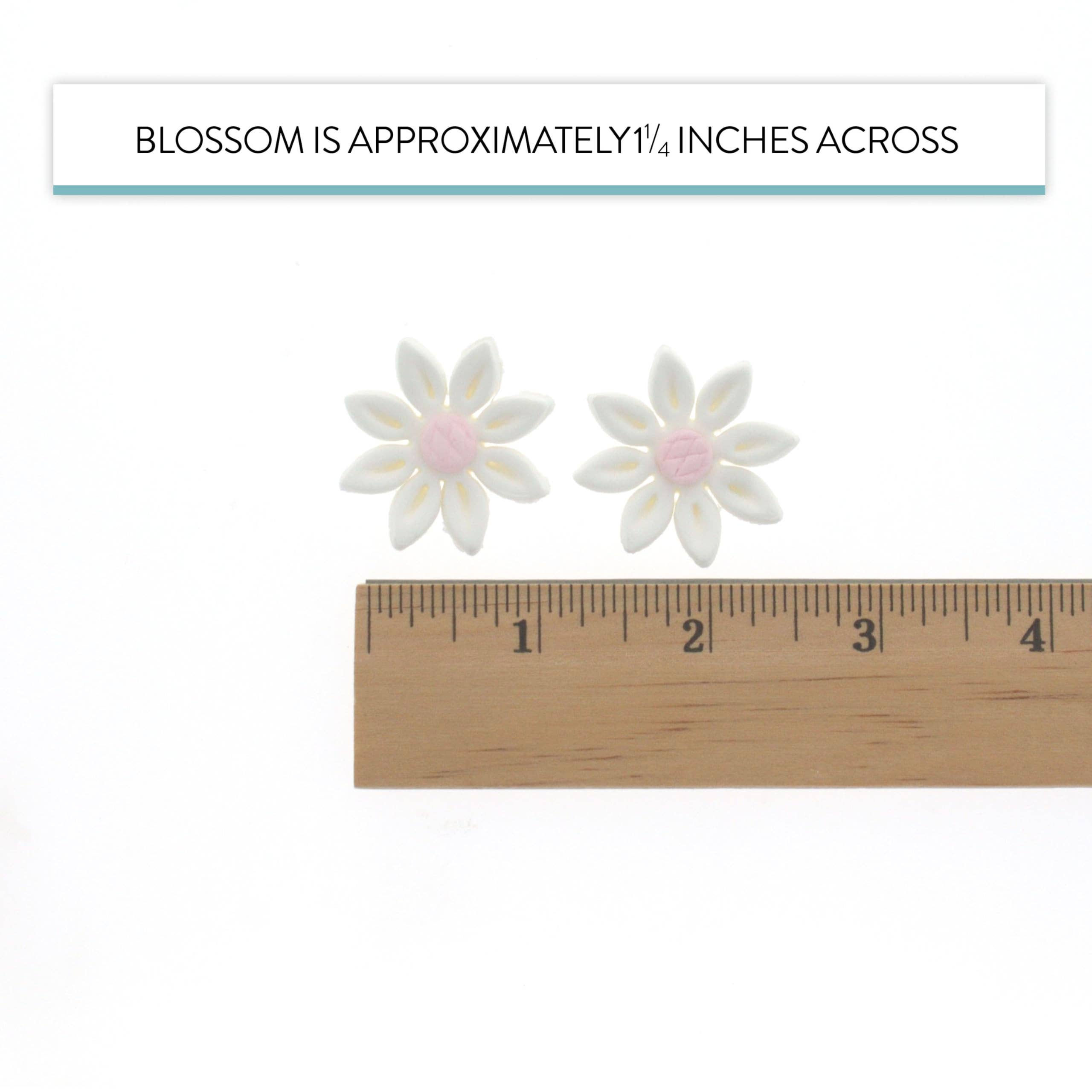 Global Sugar Art - Wholesale Cake/cupcake topper - Edible Daisy Cake Decorations, White and Pink Sugar Flowers, Unwired 1 Inch, Daisy Cupcake Toppers, Edible Flowers Cake Decorations by Chef Alan Tetreault, Global Sugar Art6