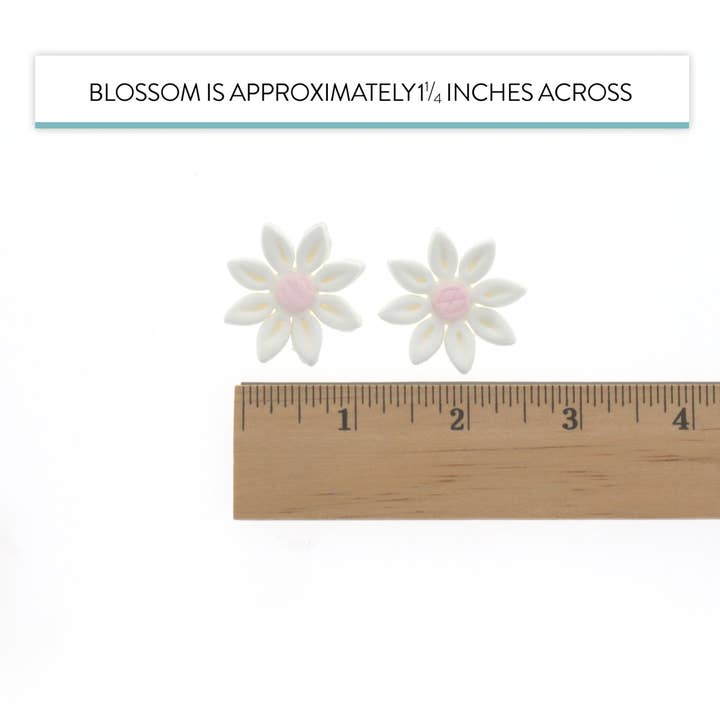 Global Sugar Art - Wholesale Cake/cupcake topper - Edible Daisy Cake Decorations, White and Pink Sugar Flowers, Unwired 1 Inch, Daisy Cupcake Toppers, Edible Flowers Cake Decorations by Chef Alan Tetreault, Global Sugar Art6