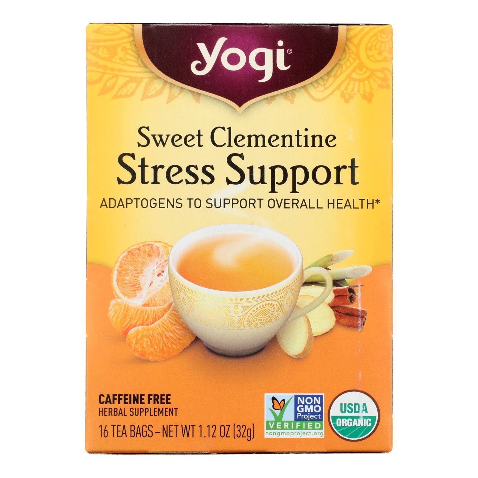 Everyday Supply Co - Wholesale Health/Detox Tea - Yogi - Tea Clementine Stress - Case Of 6 - 16 Bag0