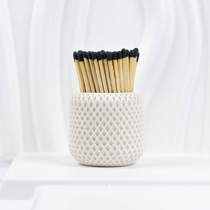 UniqueGiftsAG - Vendita all'ingrosso Fiammifero - Fiammiferi in legno con testa nera da 9,5 cm, ricarica fiammiferi