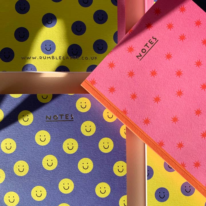 Star Pattern Notebook - Blank Notebook - Journal - Fun for wholesale by Rumble Cards