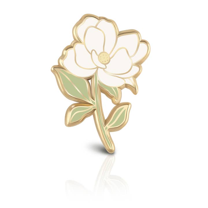 Plant Scouts - Wholesale Lapel Pin/Button - Magnolia Flower Enamel Pin | Wedding Lapel Pin2