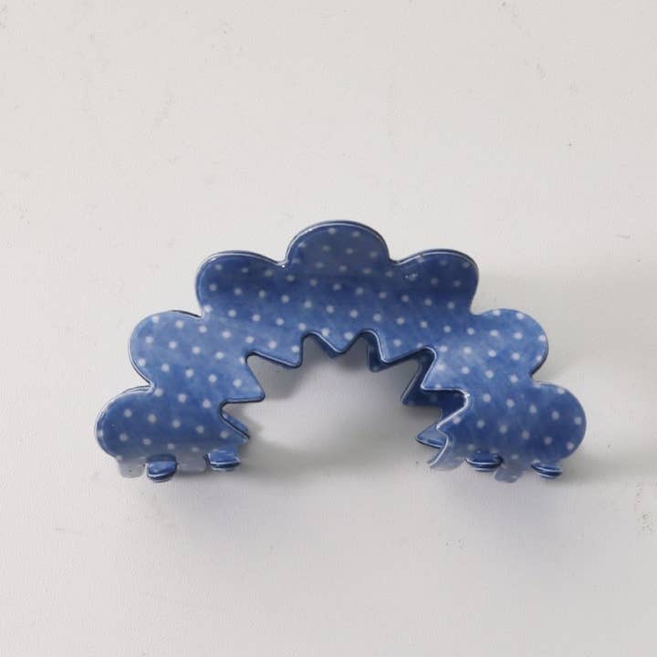 JOSSLYN by wall to wall - Wholesale Hair Clip - Women's - VINTAGE PORCELAIN STYLE HALF MOON HAIR CLAW CLIPS | 40H900