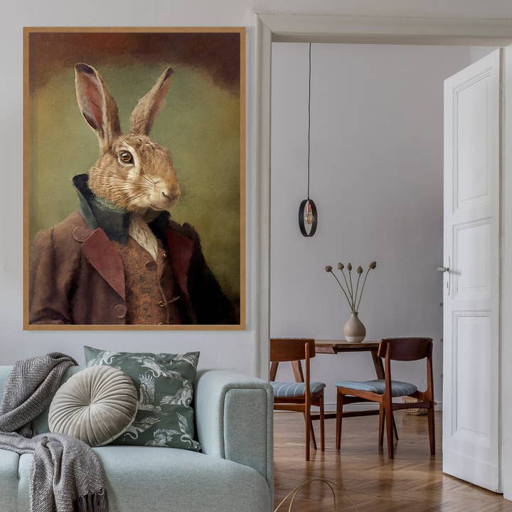 Ink & Drop - Wholesale Art Print - Hare Animal Head Print