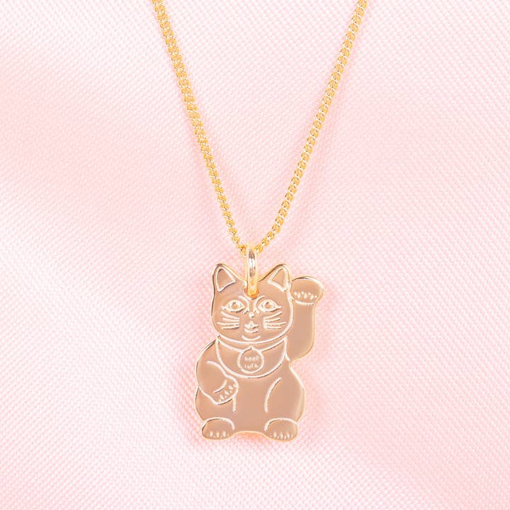 Frau Hansen - Wholesale Pendant/Charm Necklace - Lucky Cat Necklace (pack of 4 pieces)5