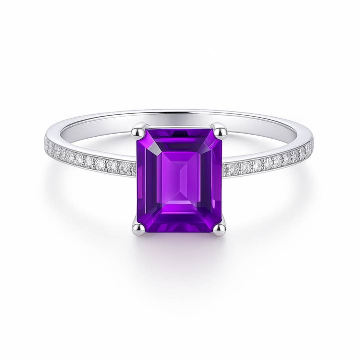 Emerald Cut Ring-Gold-Silver-Delicate-Stacking Ring for wholesale by GEMPARA