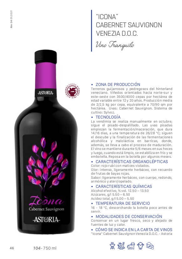 Metina SAS - Wholesale Red Wine - Cabernet Sauvignon Icòna Veneto IGT Astoria Demi 37.5 cl.6