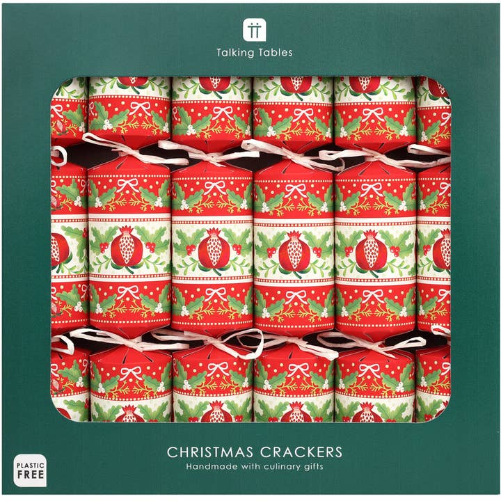 Folklore Red Christmas Crackers - 6 Pack for wholesale by Talking Tables EU