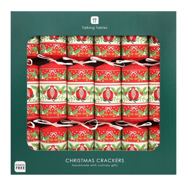Folklore Red Christmas Crackers - 6 Pack for wholesale by Talking Tables UK